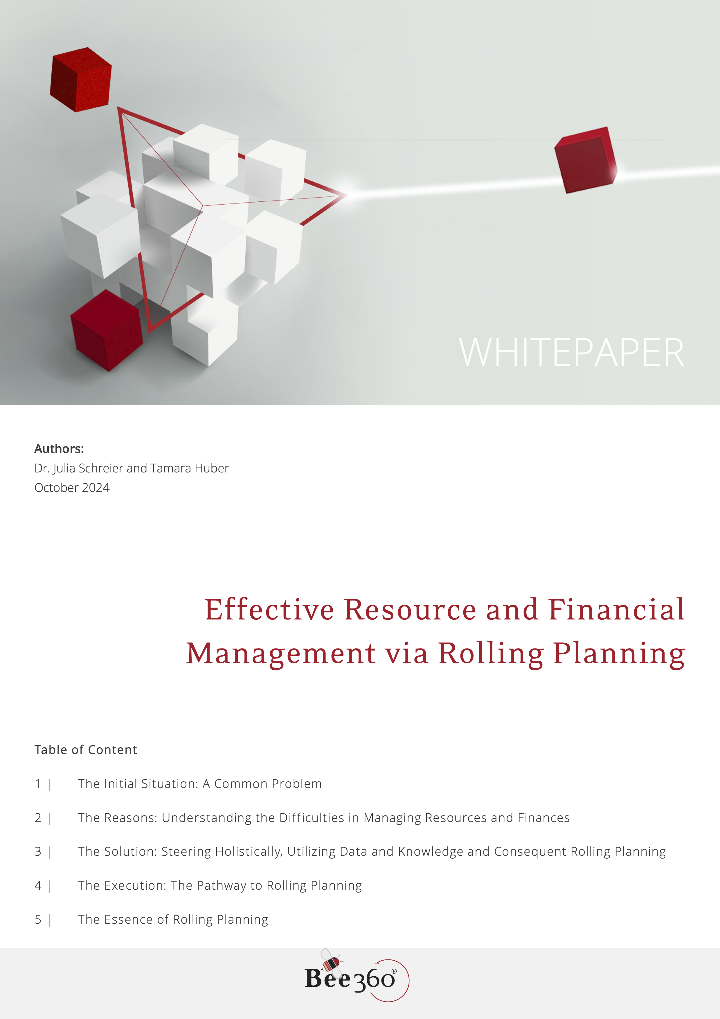 Whitepaper: Effective Resource and Financial Management via Rolling Planning