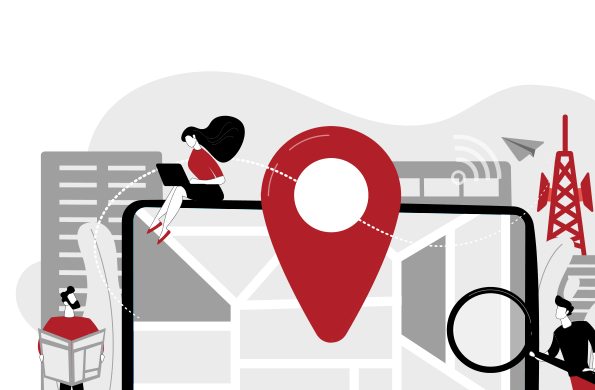 Illustration einer Online-Navigation