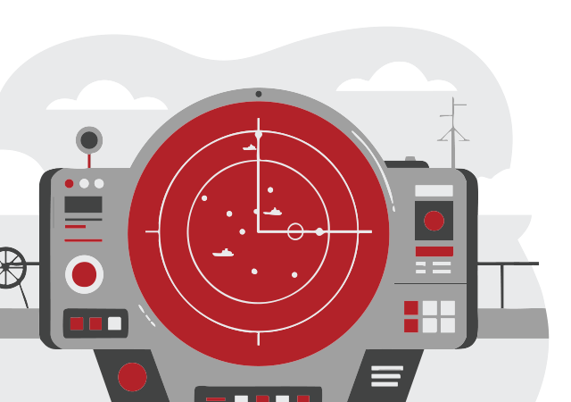 Illustration eines Radars